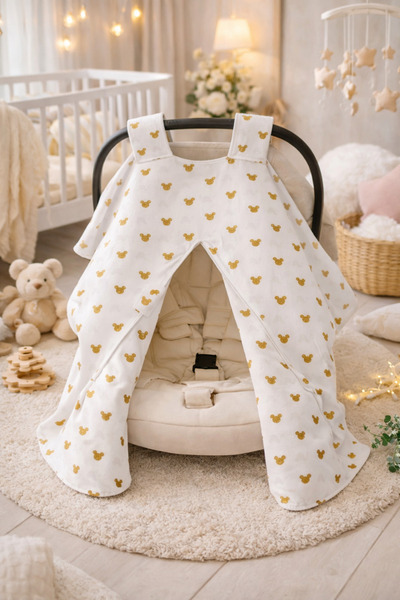 Babycitytr %100 Pamuk Müslin Puset Örtüsü OEKO-TEX Sertifikalı Bebek Arabası ...
