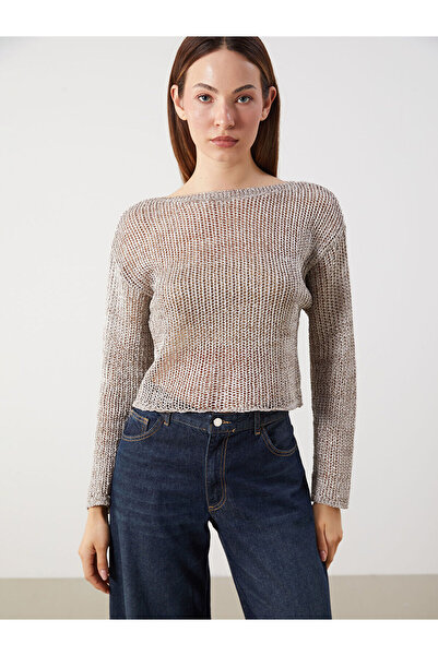 LC Waikiki Özmarka New Season Crew Neck Openwork Women's Knitwear Sweater