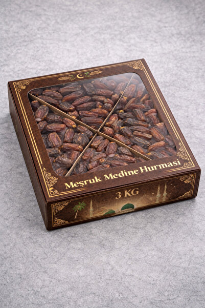 İhlas Medine Meşruk Duble Hurması – 3 KG – Katkısız Doğal & Yeni mahsul