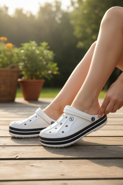 Moda fiesta Λευκές Παντόφλες Σταυρωτές – Ορθοπεδικές, με Αντιολισθητική Σόλα,...