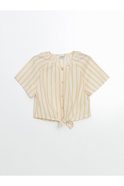 LC Waikiki LCW Kids BEIGE okrugla kragna Košulja za devojčice