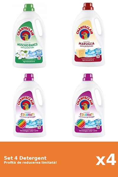 Chanteclair Set 4 Detergent Chanteclair: 1xMosc Alb, 1xMarsilia, 2xColor