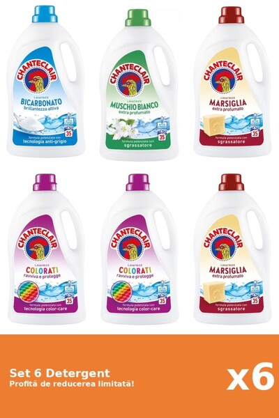 Chanteclair Set 6 Detergent Chanteclair: 1xBicarbonat, 1xMosc Alb, 2xMarsilia...