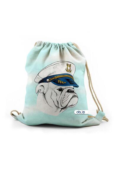 OBJE Men's Captain's Dog Patterned Unzippered Beach Bag