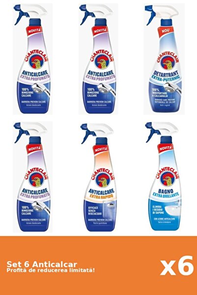Chanteclair Set 6 Anticalcar Chanteclair: 3xParfumat, 1xPuternic, 1xRapid, 1x...