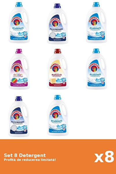 Chanteclair Set 8 Detergent Chanteclair: 4xBicarbonat, 2xClasic, 1xColor, 1xM...