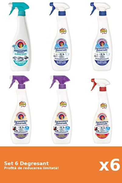 Chanteclair Set of 6 Chanteclair Degreaser: 1xAntiOdor, 2xBicarbonate, 2xWhit...
