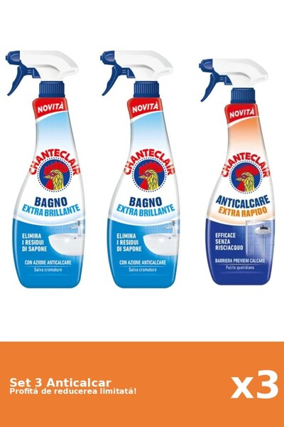 Chanteclair Set 3 Anticalcar Chanteclair: 2xClasic, 1xRapid
