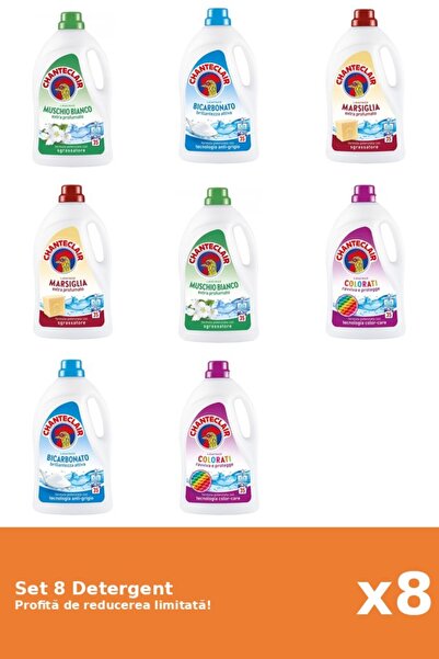 Chanteclair Set 8 Detergent Chanteclair: 2xMosc Alb, 2xBicarbonat, 2xMarsilia...
