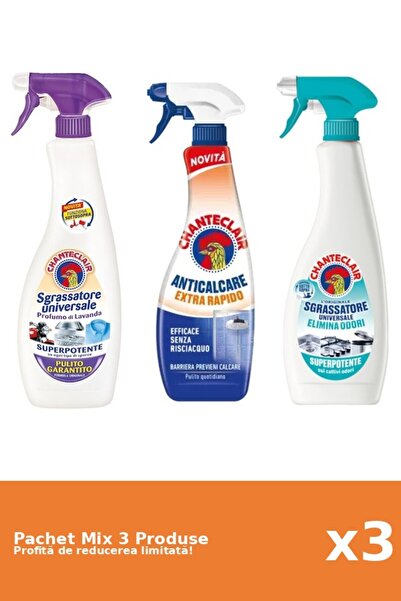 Chanteclair Set 3 Chanteclair Mix: 2 Degreaser, 1 Anti-limescale