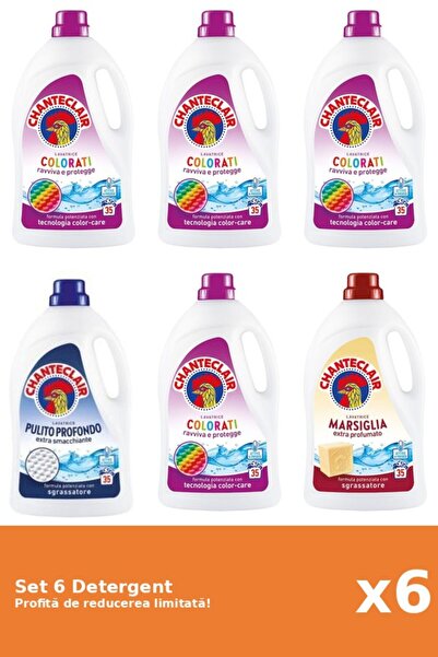 Chanteclair Set 6 Detergent Chanteclair: 4xColor, 1xClasic, 1xMarsilia