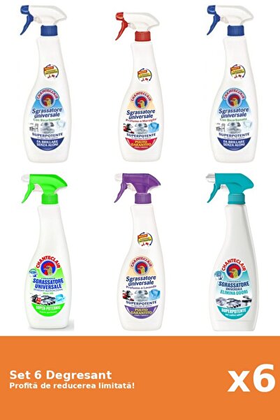 Chanteclair Set of 6 Chanteclair Degreaser: 2xBicarbonate, 1xMarseille, 1xLem...