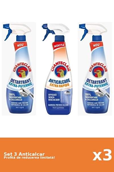Chanteclair Set of 3 Chanteclair Anti-limescale: 2xStrong, 1xRapid