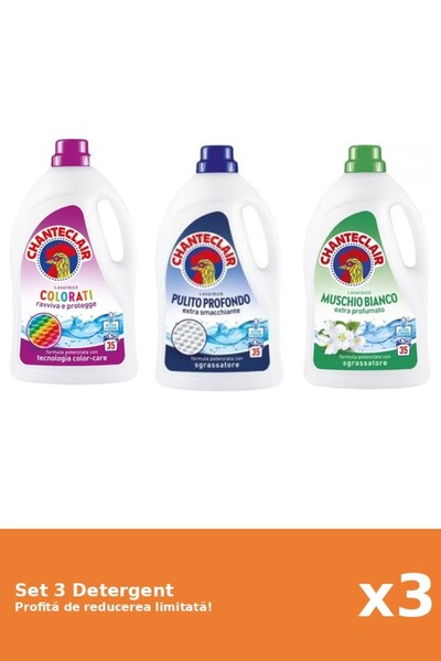 Chanteclair Set 3 Detergent Chanteclair: 1xColor, 1xClasic, 1xMosc Alb