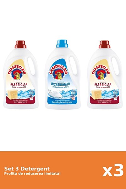Chanteclair Set 3 Detergent Chanteclair: 2xMarsilia, 1xBicarbonat