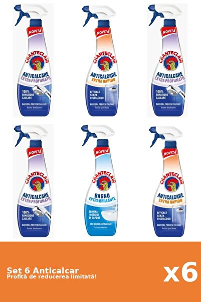 Chanteclair Set 6 Anticalcar Chanteclair: 3xParfumat, 2xRapid, 1xClasic