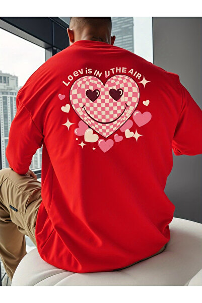 Sweet Cotton Kalip Printed Oversize Cotton Crew Neck T-Shirt