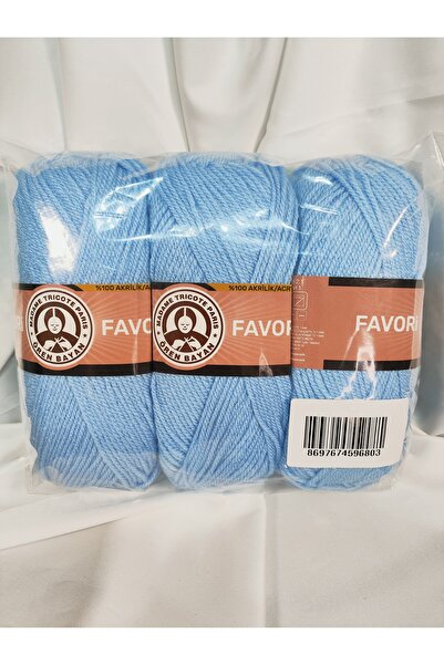 Ören Bayan FAVORİ Mavi El Örgü İpi (3 Adet) - Renk: 012