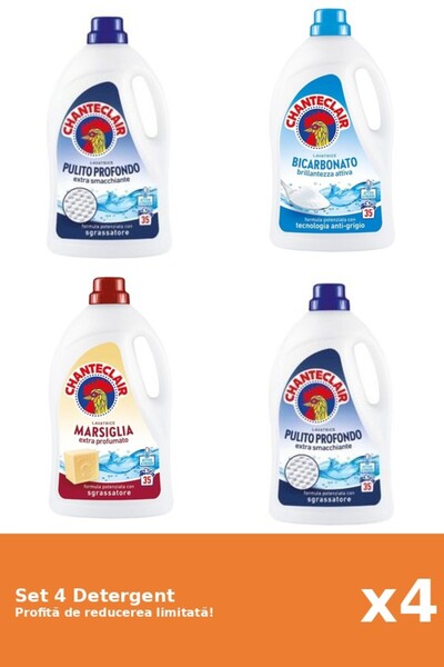 Chanteclair Set 4 Detergent Chanteclair: 2xClasic, 1xBicarbonat, 1xMarsilia