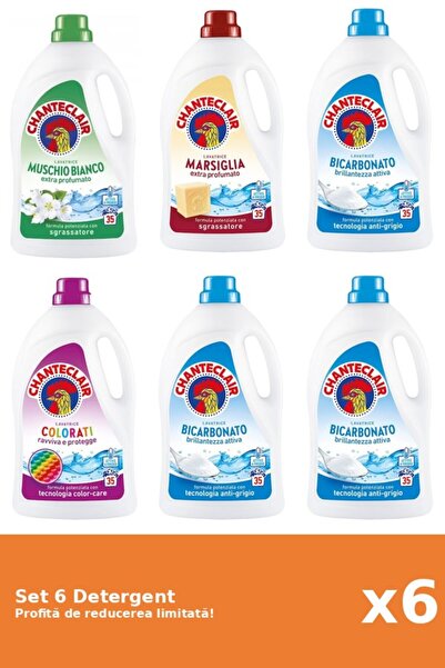 Chanteclair Set 6 Detergent Chanteclair: 1xMosc Alb, 1xMarsilia, 3xBicarbonat...