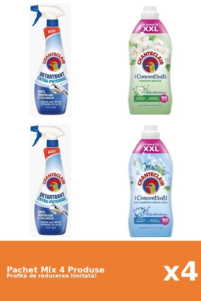 Chanteclair Set of 4 Chanteclair Mix: 2 Anti-limescale, 2 Conditioner
