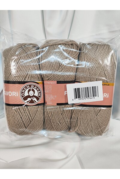 Ören Bayan FAVORİ Bej El Örgü İpi (3 Adet) - Renk: 108