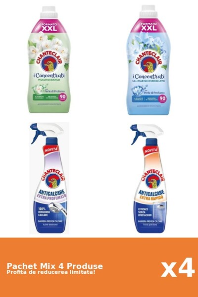 Chanteclair Set of 4 Chanteclair Mix: 2 Conditioner, 2 Anti-limescale