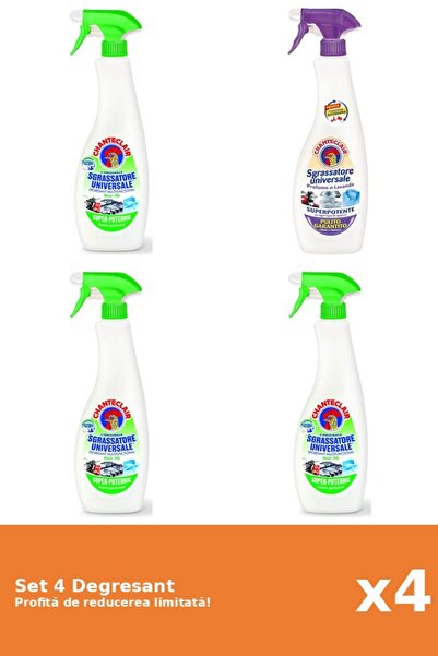 Chanteclair Set of 4 Chanteclair Degreaser: 3xLemon, 1xWhite Musk