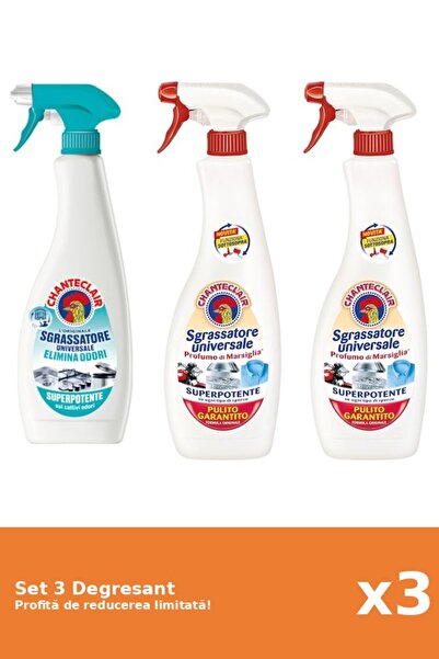 Chanteclair Set of 3 Chanteclair Degreaser: 1xAntiMiros, 2xMarsilia