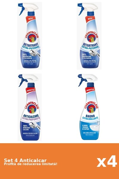 Chanteclair Set 4 Anticalcar Chanteclair: 2xPuternic, 1xParfumat, 1xClasic