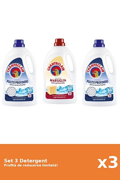 Chanteclair Set 3 Detergent Chanteclair: 2xClasic, 1xMarsilia
