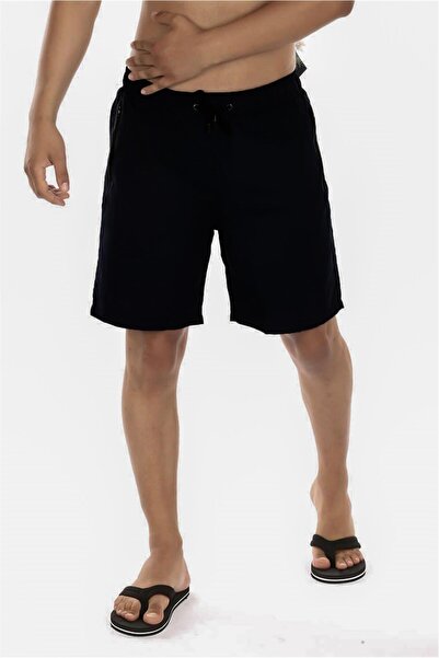 OBJE Men's Black Swim Shorts with Two External Pockets