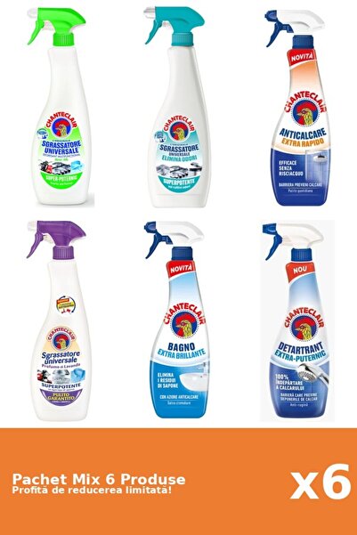 Chanteclair Set of 6 Chanteclair Mix: 3 Degreaser, 3 Anti-limescale
