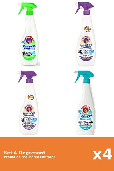 Chanteclair Set of 4 Chanteclair Degreaser: 1xLemon, 2xWhite Musk, 1xAntiodor