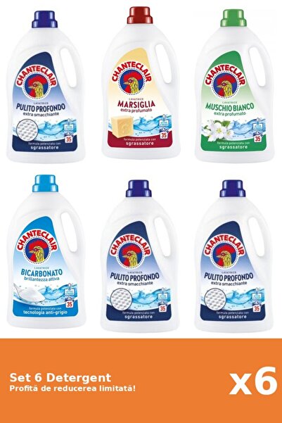 Chanteclair Set 6 Detergent Chanteclair: 3xClasic, 1xMarsilia, 1xMosc Alb, 1x...