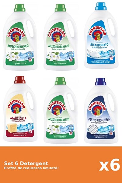 Chanteclair Set 6 Detergent Chanteclair: 3xMosc Alb, 1xBicarbonat, 1xMarsilia...