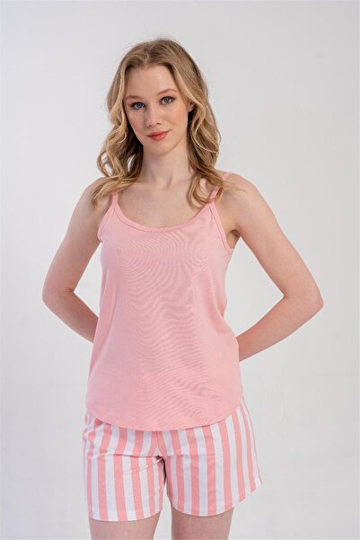 OBJE Women's Pink Rope Strap Top