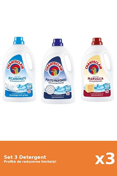 Chanteclair Set 3 Detergent Chanteclair: 1xBicarbonat, 1xClasic, 1xMarsilia