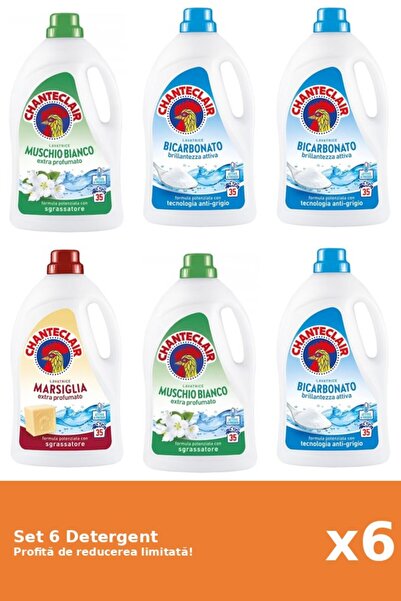 Chanteclair Set 6 Detergent Chanteclair: 2xMosc Alb, 3xBicarbonat, 1xMarsilia