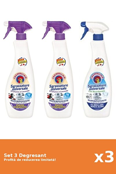 Chanteclair Set of 3 Chanteclair Degreaser: 1xWhite Musk, 1xLavender, 1xBicar...