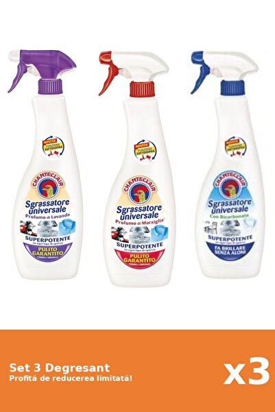 Chanteclair Set 3 Degresant Chanteclair: 1xLavanda, 1xMarsilia, 1xBicarbonat