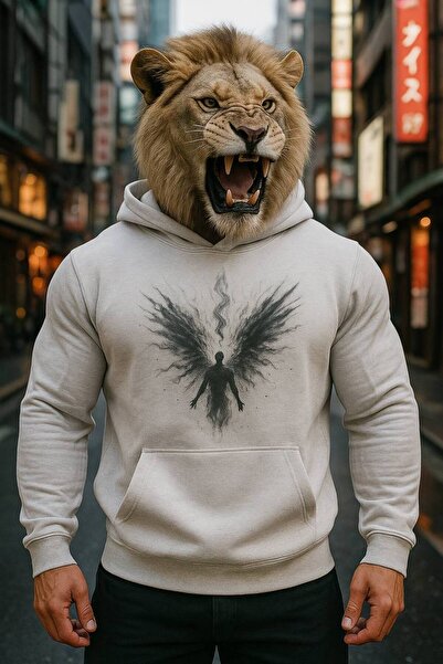 COZYWEAR هودي بقلنسوة للجنسين بمقاس كبير، عالي الجودة، مطبوع، مريح للارتداء ا...