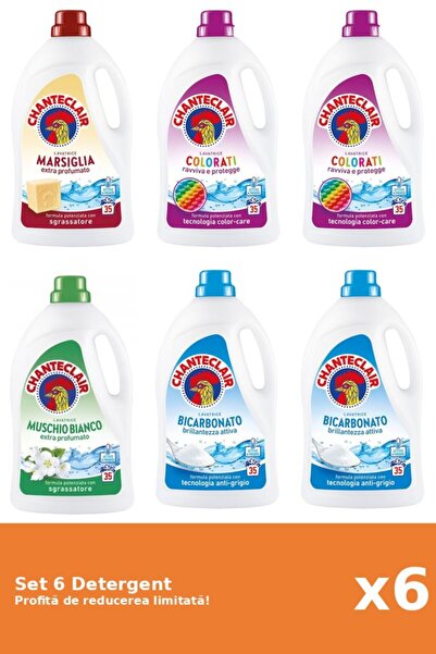 Chanteclair Set 6 Detergent Chanteclair: 1xMarsilia, 2xColor, 1xMosc Alb, 2xB...