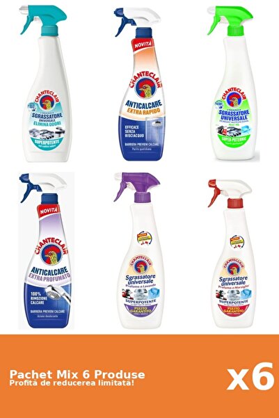 Chanteclair Set of 6 Chanteclair Mix: 4 Degreaser, 2 Anti-limescale