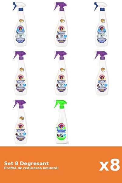 Chanteclair Set 8 Degresant Chanteclair: 2xBicarbonat, 1xMosc Alb, 4xLavanda,...