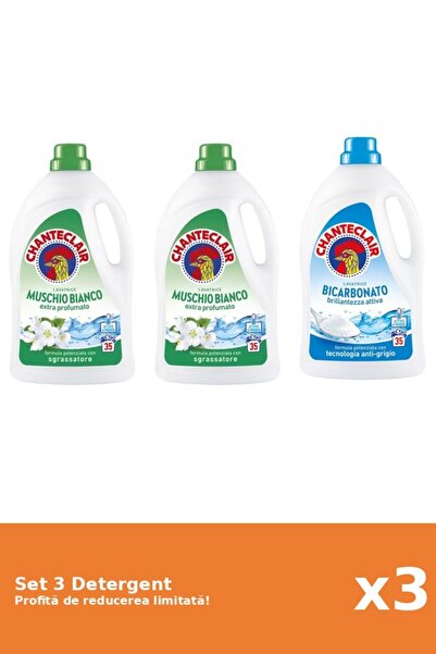 Chanteclair Set 3 Detergent Chanteclair: 2xMosc Alb, 1xBicarbonat
