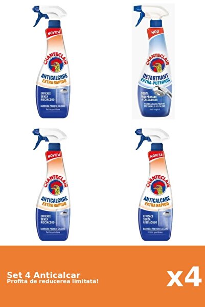 Chanteclair Set 4 Anticalcar Chanteclair: 3xRapid, 1xPuternic