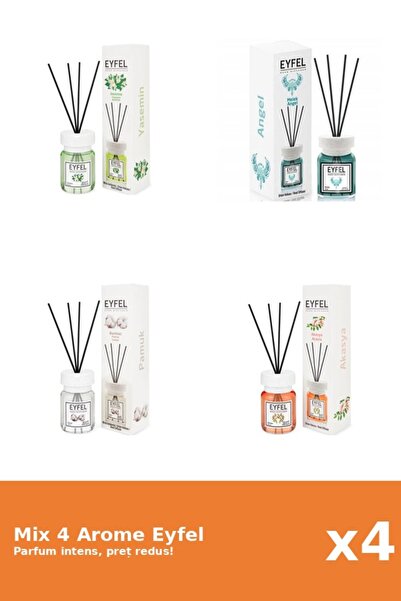 Eyfel Set 4 Mix Eyfel: 1x Acacia, 1x Angel, 1x Bumbac, 1x Iasomie