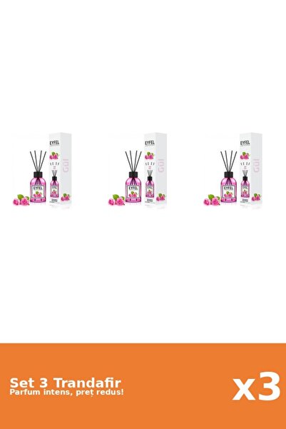 Eyfel Set 3 Odorizant Trandafir, 120 ml
