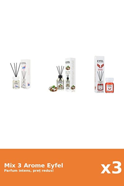 Eyfel Set 3 Mix Eyfel: 1x Nuca De Cocos, 1x Orhidee, 1x Red Dragon